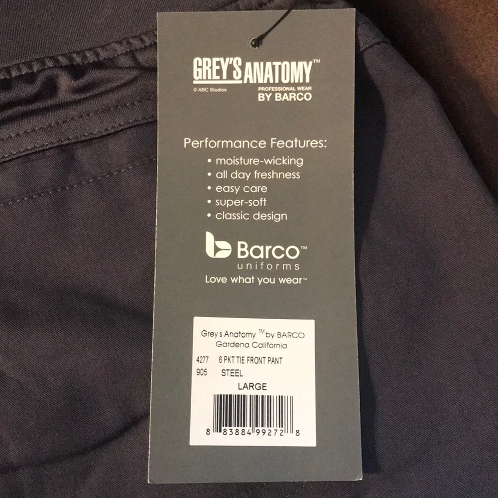 Greys anatomy steel scrub pants